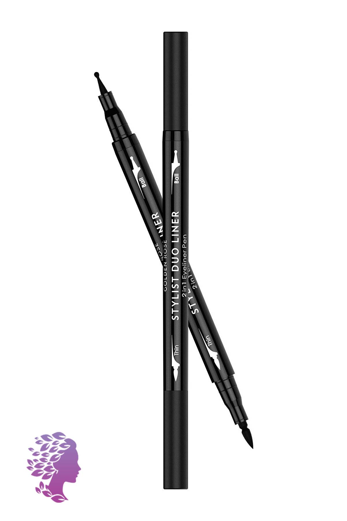 خط چشم گلدن رز (Golden Rose) مدل Duo_Liner رنگ مشکی