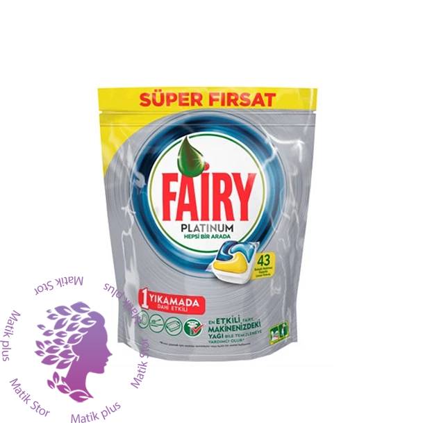 قرص ماشین ظرفشویی مدل فیری پلاتینیوم Fairy Pelatinum بسته 43 عددی