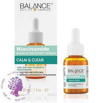 سرم ضد جوش و ضد لک بالانس نیاسینامید اصل ا Balance Niacinamide Blemish Recovery Serum calm and clear 30ml