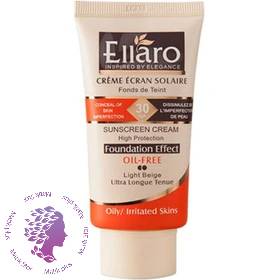 کرم ضد آفتاب الارو رنگی فاقد چربی SPF30 ا Ellaro sunscreen oil free SPF30 cream 40ml