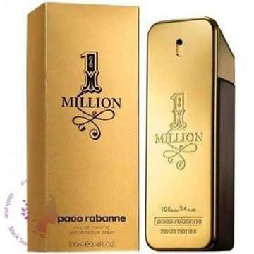 ادکلن وان میلیون مردانه 100 میل شمشی طلایی one million 1paco rabanne لیبل دار