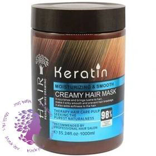 ماسک مو لایتنس کراتین هیر حجم 1000 میلی لیتر /اصل ا keratin creamy hair mask