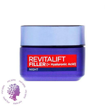 کرم ضد چروک شب لورآل مدل Revitalift Filler حجم 50 میل ا Loreal Revitalift Filler Night Anti Ageing Cream 50ml