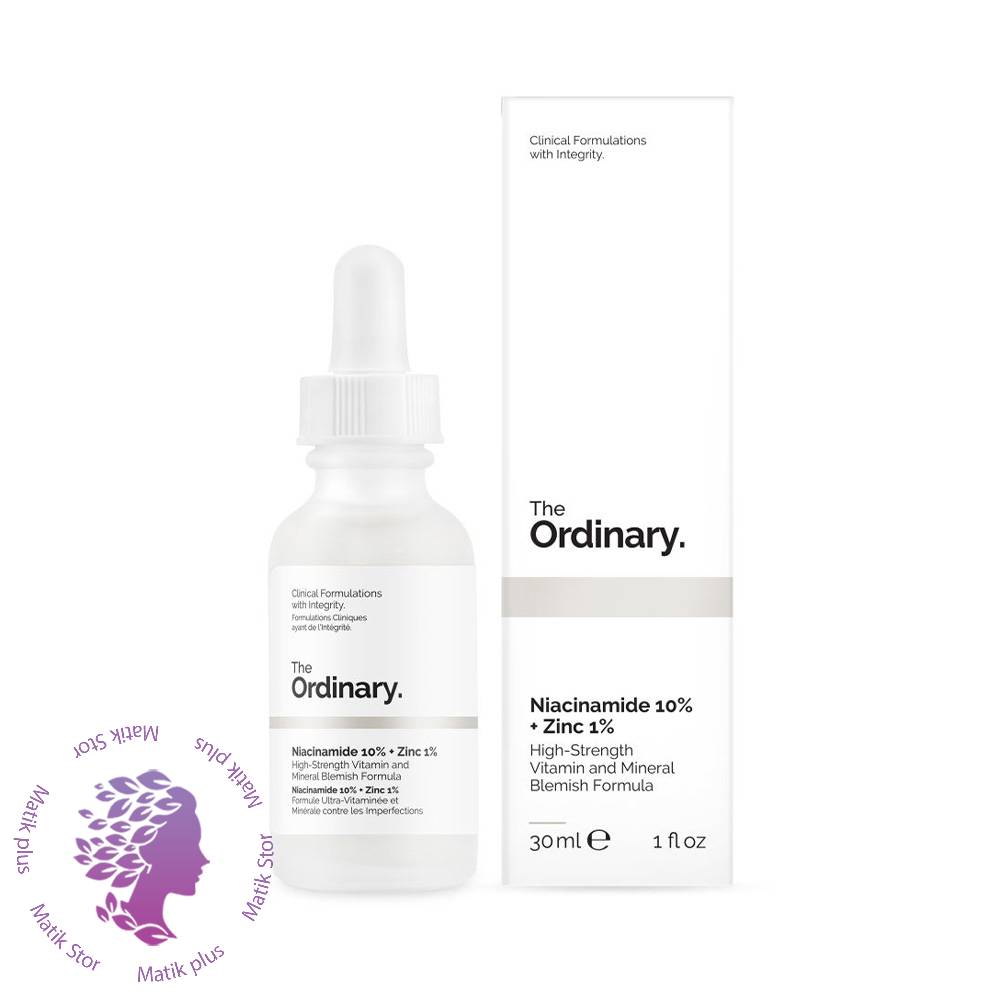 سرم ضد جوش نیاسینامید 10٪ + زینک 1٪ اوردینری 30 میل (اصل) ا The Ordinary Niacinamide 10% + Zinc 1% 30 ml