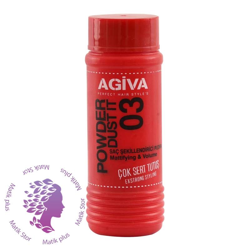 پودر حالت دهنده مو آگیوا 03 رنگ قرمز AGIVA ا AGIVA POWDER DUSTIT 03