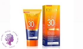 کرم ضد آفتاب SPF 30 بی رنگ اولاین eveline