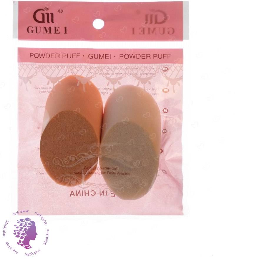 پد آرایشی مدل سوسیسی بسته 2 عددی ا Gil Makeup powder puff Pad 2pcs