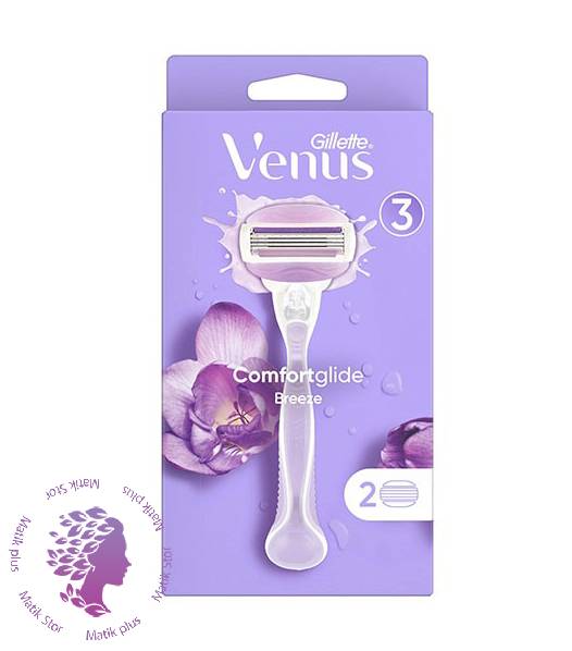 خود تراش ژیلت ونوس 3 لبه مدل Venus Smooth به همراه دو تیغ یدک