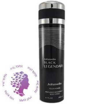 اسپری دئودورانت مردانه بلک لجندری جانوین ا Spray Johnwin black legendary For men