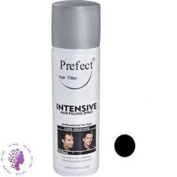 اسپری پرپشت کننده مو پرفکت رنگ مشکی شماره 01 حجم 120 میل ا Perfect hair thickening spray, black color No. 01, volume 120 ml