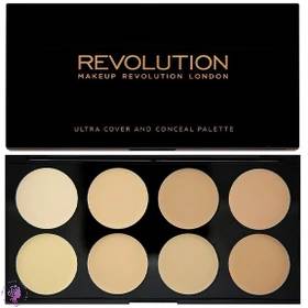 پالت کانتور چرب الترا کاور اند کانسیل رولوشن 8 رنگ اورجینال ا ultra-cover-and-concealer-palette-revolution 8 color