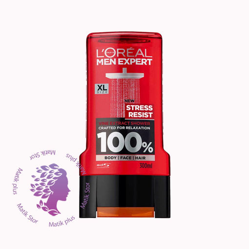 ژل حمام لورآل قرمز Loreal مدل STRESS RESIST