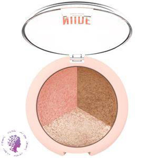 پالت صورت سه رنگ نود لوک  Nude Look Baked Trio Face Powder