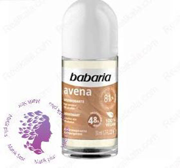 مام رول ضد تعریق باباریا babaria مدل جو دوسر (جوانه گندم) avena حجم 50 میل ا DEO ROLL-ON AVENA babaria 50 ml