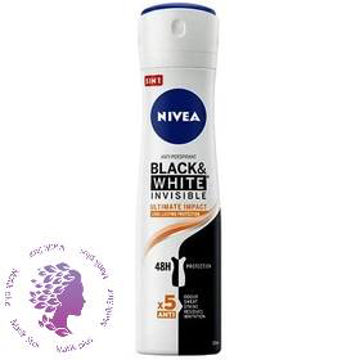 اسپری دئودورانت نیوآ Nivea مدل Black & White Ultimate Impact حجم 150 میلی لیتر