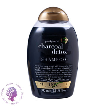 شامپو پاکسازی موی سر او جی ایکس OGX مدل زغال Charcoal detox