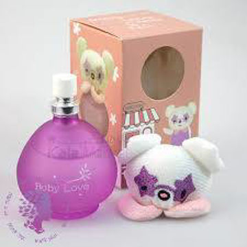 عطر کودک عروسکی مدل خرس بنفش Baby Love