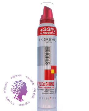 موس مو لورال استدیو لاین Loreal Studio Line Mousse Style & Shine