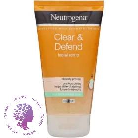 اسکراب صورت کلیر اند دیفند Clear & Defend نیتروژنا Neutrogena