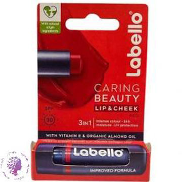 بالم لب و گونه قرمز لابلو Labello Caring Beauty Lip & Cheek 3 In 1 red